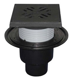 Трап с вертикальным выпуском DN50/75/110 c чугунной решеткой (1,5 т)