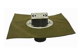 Трап для балконов и террас с полимербитумным полотном, с вертикальным выпуском DN50/75/110