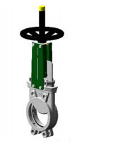 Задвижка шиберная со штурвалом, выдвижной шток, PN10, DN150, ЕПДМ