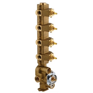 Внутрення часть, Carimali, для термостатического смесителя, с 4-мя независимыми выходами, цвет-хром