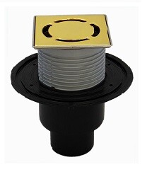 Трап с "СУХИМ" сифоном, (КЛИК-КЛАК), с решеткой HL037N.31Е (светлая Бронза), с вертикальным выпуском DN50/75/110