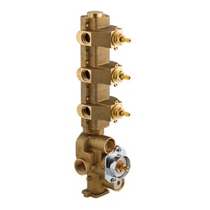 Внутрення часть, Carimali, для термостатического смесителя с 3-мя независимыми выходами, цвет-хром