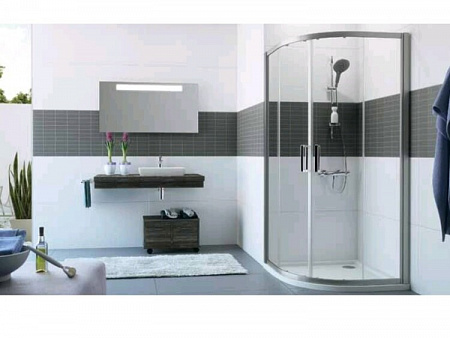 Душевое ограждение, Huppe, Classics 2, шгв 900*900*2000, серебро с ярким блеском, цвет стекла-прозрачный