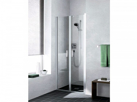 Дверь, Kermi, Liga, шв 1050*2000, серебристый глянцевый, цвет стекла-прозрачный