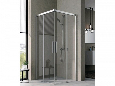 Дверь, Kermi, Nica, шв 1100*2000, серебристый глянцевый, цвет стекла-прозрачный