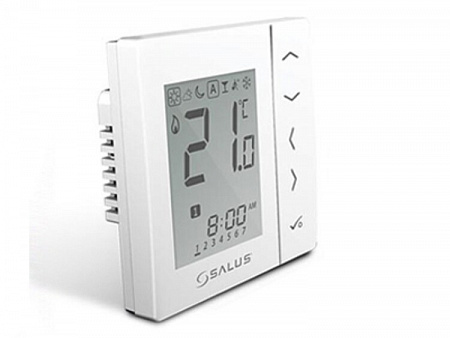 Проводной электронный программируемый терморегулятор с сенсорным управлением, белый