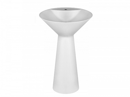 Раковина, Gessi, Cono, шгв 546*546*900, отверстия для смесителя-1, цвет-матовый белый