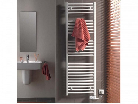 Полотенцесушитель, Kermi, B24-R E, дугообразный, шгв 590*58*1173, электронагревательный стержень с эл.регулятором, цвет-RAL 9016 (белый)