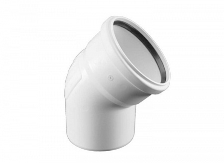 Отвод, 45°, 50, PP (полипропилен)