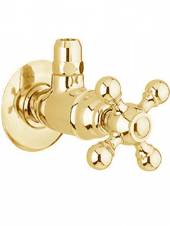 Вентиль угловой Cisal Arcana Complementi 1/2"х3/8", цвет золото (AR 00146 0 24)