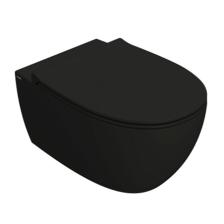 Унитаз подвесной Globo 4ALL, 360х540х330 мм, цвет Nero Opaco (MDS03AR)