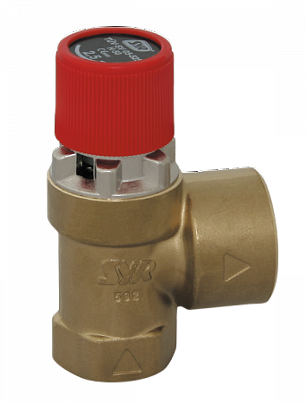 Клапан предохранительный, 1915, DN-25, 1", ВВ, 0,5-10 бар, латунь