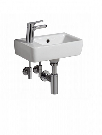 Раковина, Geberit, Renova Compact, шгв 400*250*100, цвет-белый