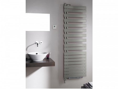 Полотенцесушитель, Zehnder, Roda Twist Spa Air, правосторонний, шв 550*968, цвет-9007 Grey  Aluminium gloss